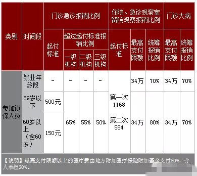 上海市职工、居民、学生医疗保险报销标准