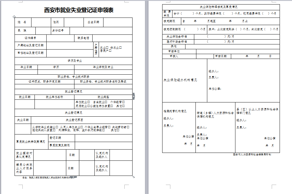 申请变更失业保险登记需要什么材料？