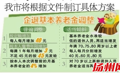 居民养老险最高年缴六千企退人员月增养老金超百元